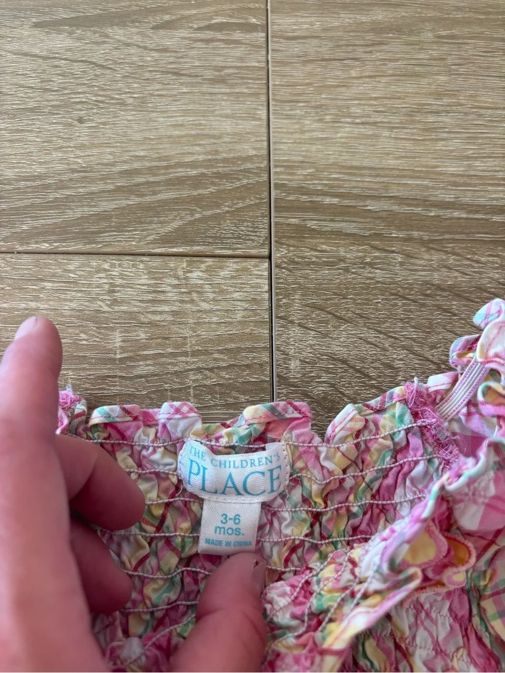Vintage The Children’s Place plaid smocked dress with bloomers size 3-6 months
